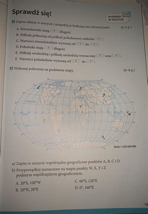 geografia klasa 6 sprawdź się strona 19 proszę szybko daje naj