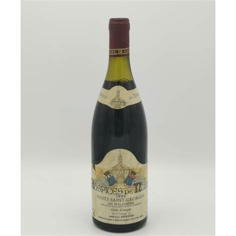 Nuits Saint Georges Les maladières Cuvée Grangier 1992 Hospices de