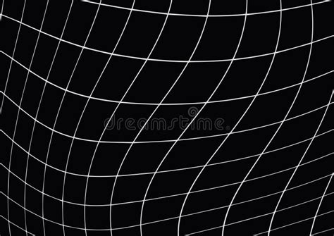 Grid Curved Background Empty In Perspective Vector Illustration Stock