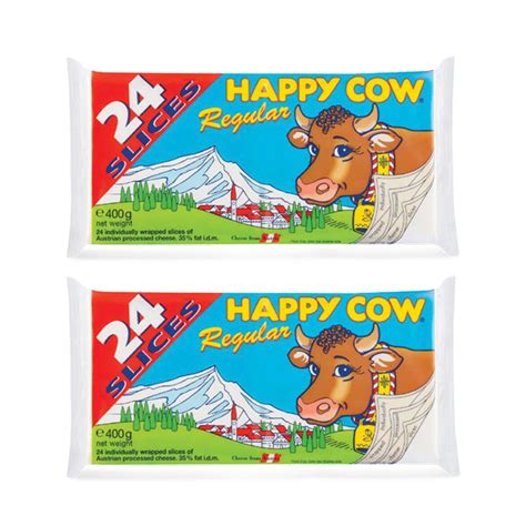 Happy Cow Cheese Slices 2 X 400g Online At Best Price Sliced Cheese Lulu Uae Price In Uae