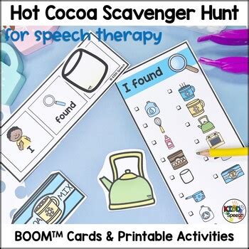 Preschool Speech Therapy Hot Cocoa BOOM Cards Printable Activities