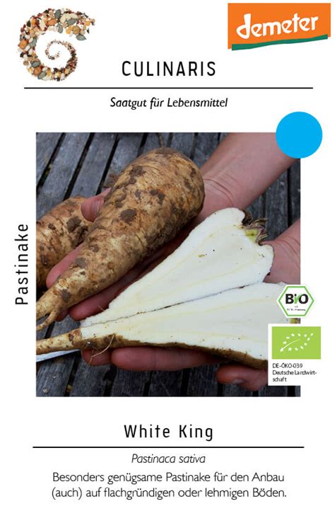 White King Bio Pastinake Samenfestes Saatgut Culinaris