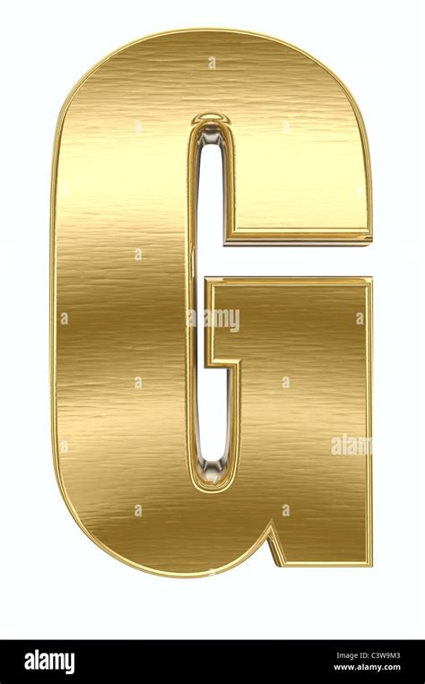 Yellow Metal Letter Stock Photo Alamy