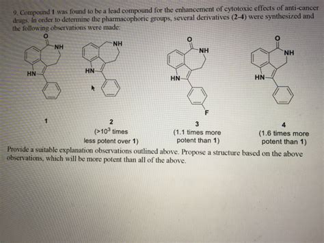 Solved Compound 1 was found to be a lead compound for the | Chegg.com