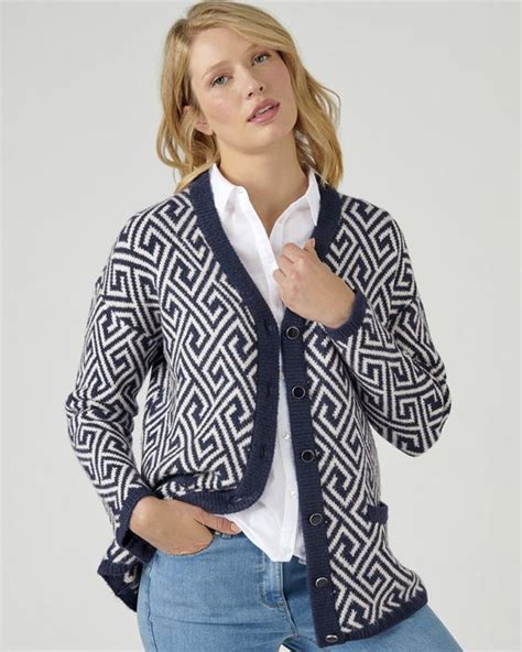 Jacquard Cardigan Cardigan Damart Co Uk