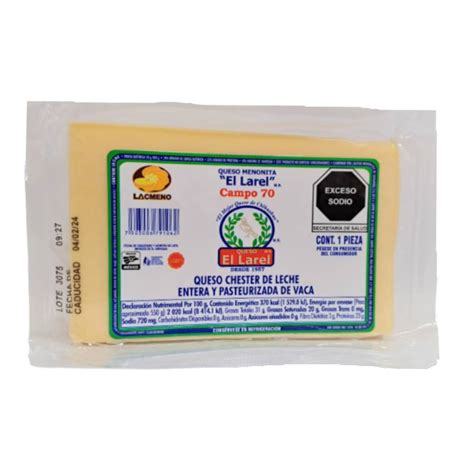 Queso Menonita Tipo Chester El Laurel Barra De 550g Soriana Soriana