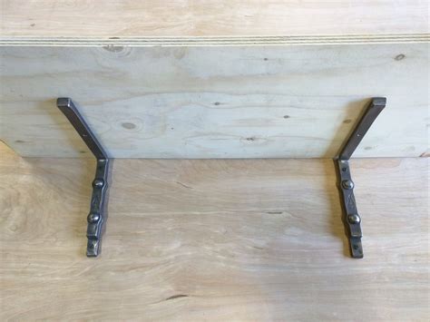 A Pair Of Square Shelf Brackets Handmade Ironwork By Tom Fell Etsy Uk