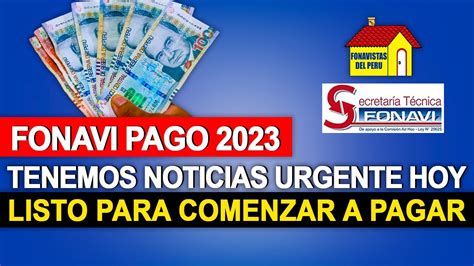 Fonavi Lo Ltimo Pago Inicio Listo Para Pagar Adelanto Dinero Existe