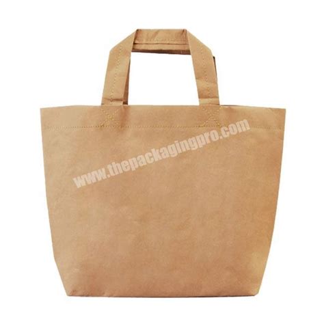 Custom Washable Kraft Paper Bags High Quality Eco Friendly Carrier