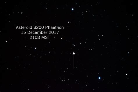 Cassiopeia Observatory Report Dslr Imaging Asteroid 3200 Phaethon Orion