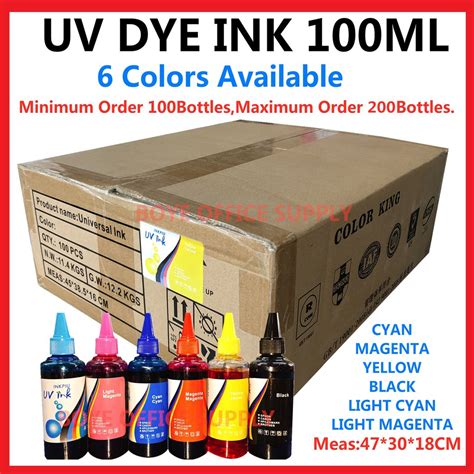 UV Dye Ink 100ml Box Shopee Philippines