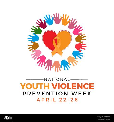 National Youth Violence Prevention Week Observed Every Year Of April 22 To April 26 Vector