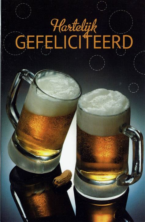 Felicitatiekaart Met Bier Verjaardag Man Verjaardag Bier Verjaardag