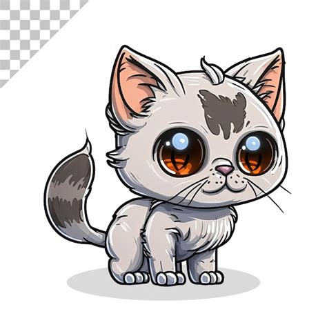 Ilustra O Dos Desenhos Animados De Gato Bonito Psd Premium