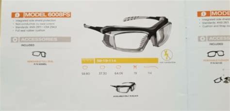 Frame Demo Lenses Armourx 6008fs Black Safety Glasses