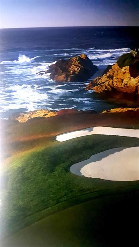 Danny Day Signed 1994 Pebble Beach The 15th At Cypress Point Golf