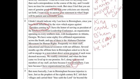 Letter From Birmingham Jail Commonlit Assessment Answers Let