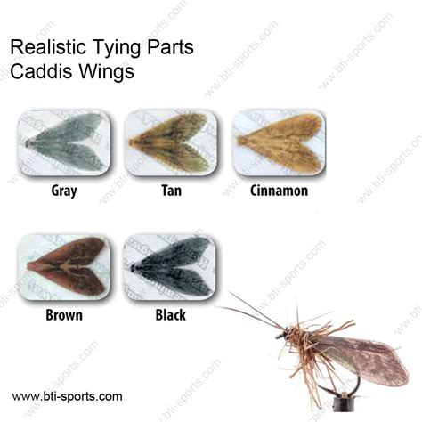 Caddis Dry Fly Wings Patterns Tying Parts True Flies Fishing Realistic