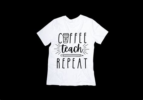 Coffee Teach Repeat Svg Png Digital Download File Etsy