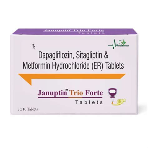 Dapagliflozin 10mg Sitagliptin 100mg Metformin ER 1000mg Tablets