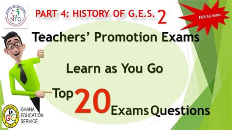 Ges Ntc Teachers Promotion Exams 4 History Of Ghana Education