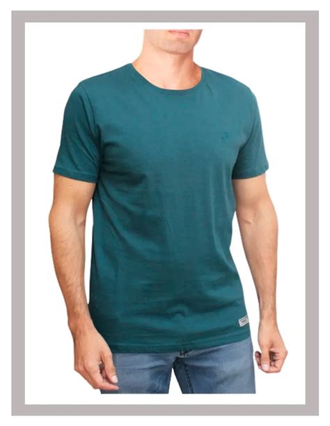 Camiseta Hombre Básica Tallas Especiales Verde Botella Forestal 701130