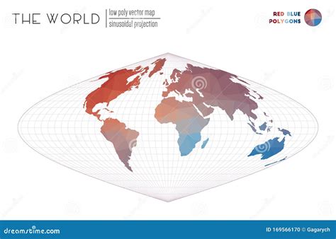 Polygonal World Map Stock Vector Illustration Of International