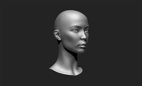 3d Model Female Head 5 Vr Ar Low Poly Cgtrader