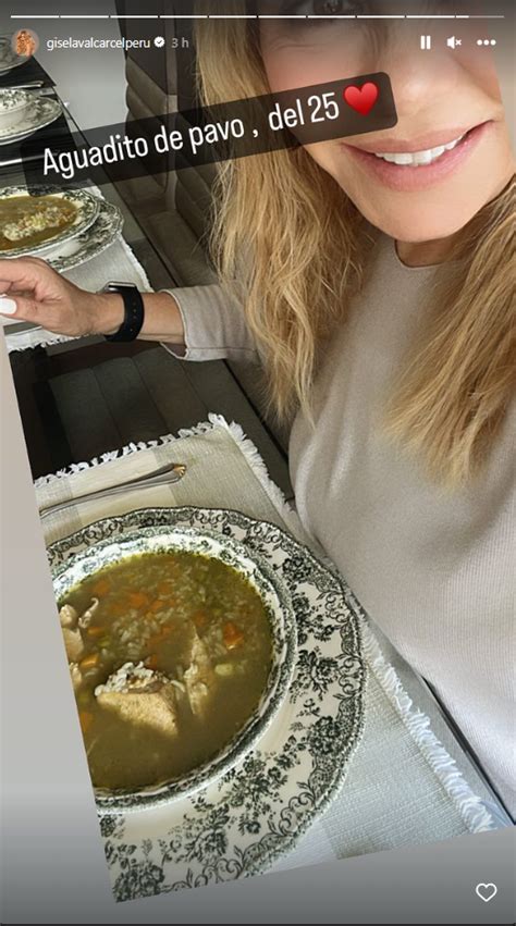 Gisela Valcárcel en Instagram deja de lado el tradicional pavo al horno