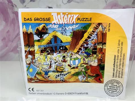 Puzzle Kinder Niespodzianka Maxi Puzzle Asterix Obelix Vintage Rudnik