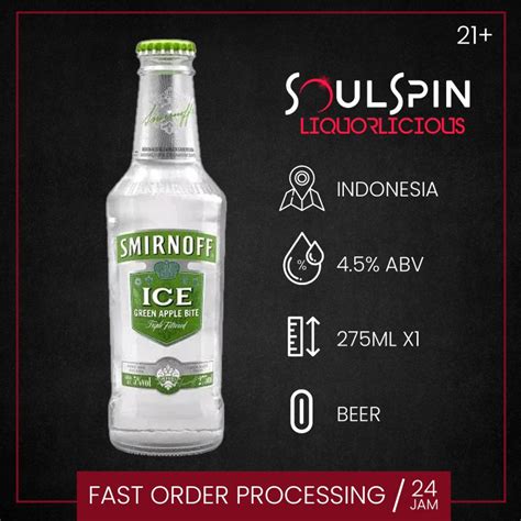 Jual Smirnoff Ice Green Apple Bite 275ml Shopee Indonesia