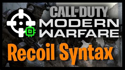 Recoil Control Recoil Stabilization Aiming Stability Modern Warfare