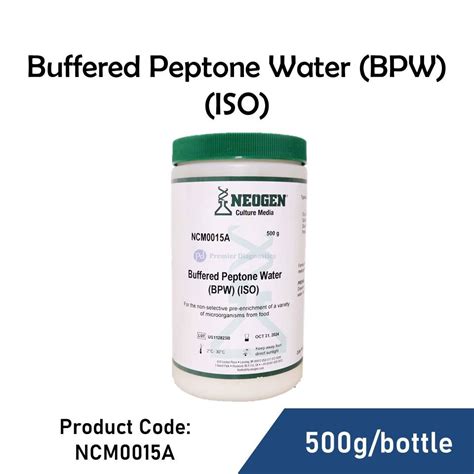 Buffered Peptone Water BPW ISO 500g Neogen NCM0015A Microbiology