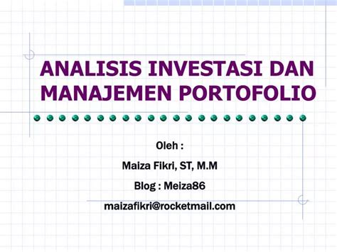 Manajemen Investasi Dan Portofolio Narasi Tech