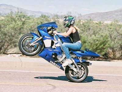 See Best Style: Motorcycle Wheelie Girl YAMAHA