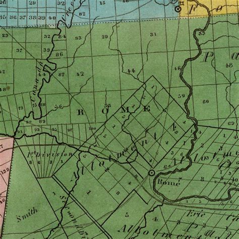 Vintage Map Of Oneida County New York 1829 By Teds Vintage Art