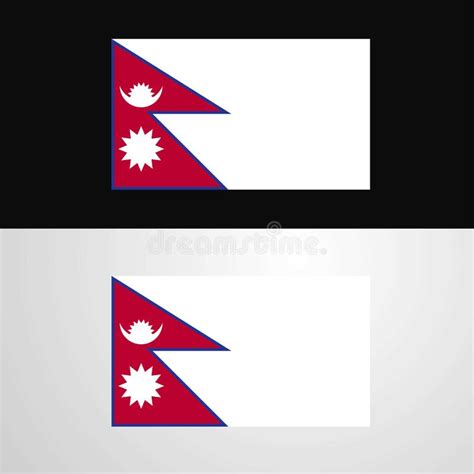 Diseño De La Bandera De La Bandera De Nepal Ilustración del Vector