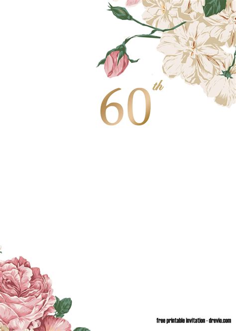 Free Printable 60th Birthday Invitations