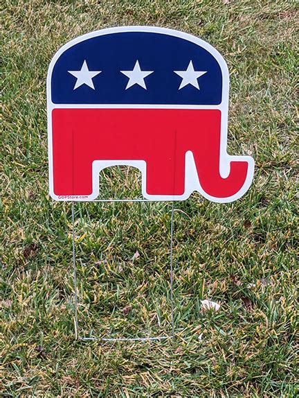 Gop Elephant Coroplast Yard Sign