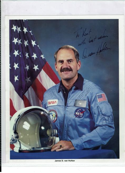 NASA Space Shuttle Astronaut JAMES D VAN HOFTEN Signed Autograph Photo