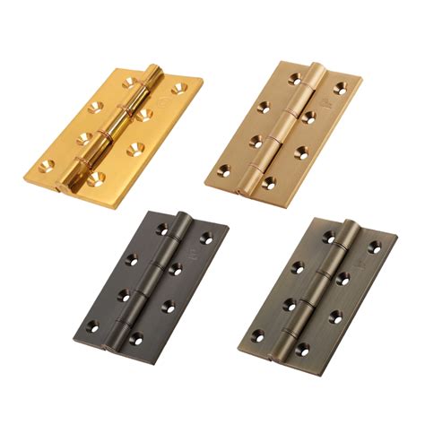 Butt Hinge 102 X 67 X 4 Mm Double Phosphor Bronze Washered Brass Pair