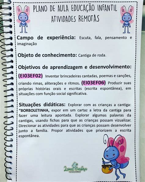 Educação Infantil Plano De Aula Pronto REVOEDUCA