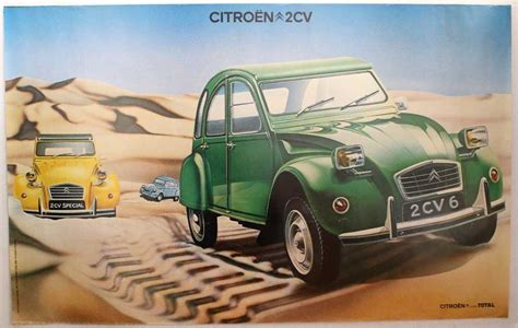 Citroen 2cv Total Sahara Rally Advertising Poster