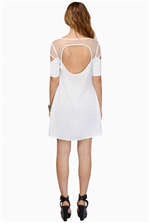 Sexy White Shift Dress White Dress Cut Out Dress Shift Dress 11 Tobi Us