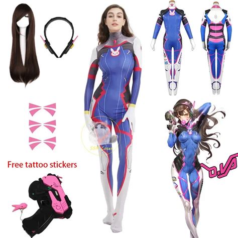 Dva Cosplay Costume Bodysuit Zenti Game Women Sexy Adult Jumpsuits Dva