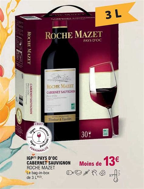 Promo Igp Pays D Oc Cabernet Sauvignon Roche Mazet Chez E Leclerc