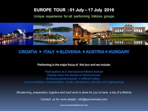 Folklore Festivals Tour Europe PPT