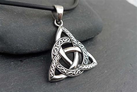 Keltischer Knoten Anh Nger Silber Triquetra Trinity Knot Celtic