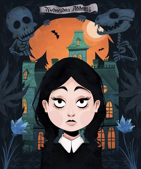 Artstation Wednesday Addams Halloween Mari Lu Wednesday Addams