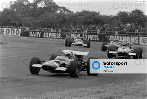 Jo Siffert Lotus 49B Ford Leads Piers Courage Brabham BT26A Ford